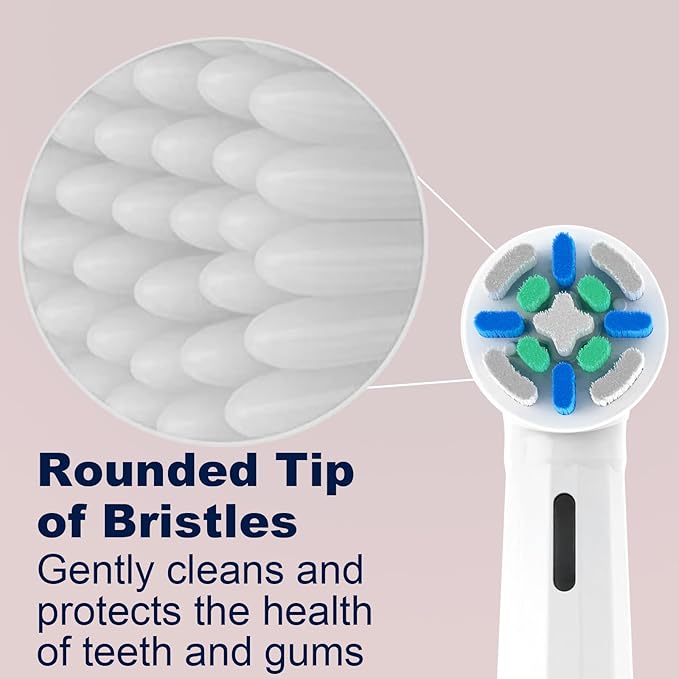 iO Replacement Heads Compatible with Oral B iO 2/3/4/5/6/7/8/9/10/Deep Clean Series Electric Toothbrush Brush Heads Compatible with Oral B iO with Medium Bristles Care Your Teeth (8 White)