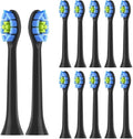 Replacement Toothbrush Heads Compatible for Philips Sonicare C2 C1 G2 W Plaque Control Simply Clean Electric Brush Head8 Pack(Black-12pcs)