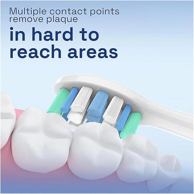 Compatible for Replacement Toothbrush Heads Compatible with Philips Sonicare Soft Electric Brush Head 4100 6500 6100 7500 5300 1100(4 Pcs)