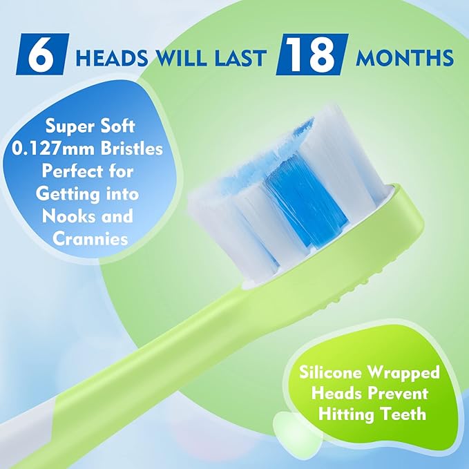 Kids Electric Toothbrushes 2 Pack Smart Sonic Toothbrush for Boys and Girls 3 4 5 6 7 8 9 10 11 12 (Blue+Pink 2 Pack)