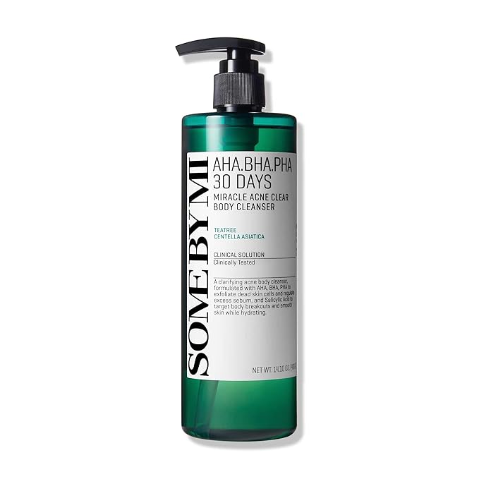 SOME BY MI AHA BHA PHA 30 Days Miracle Acne Clear Body Cleanser 13.5oz – Salicylic Acid &amp Tea Tree Acne Body Wash – Deep Cleansing Sulfate &amp Paraben Free Korean Skin care