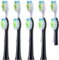10PCS Replacement Toothbrush Heads Compatible for D5/D5S/D5Z/D8X/D8Z/D9/D10 Soft Electric(10PCS Black White)