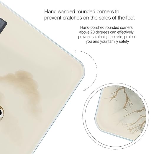 Two Japanese Cranes Flying Traditional Painting Scale for Body Weight Digital Bathroom Scale Accurate Smart Weight Scales with Large Display Weighing Machine High Precision Scales