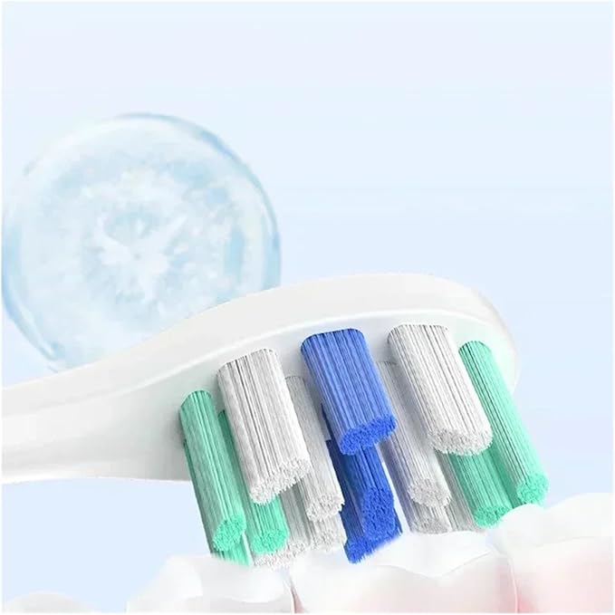 10PCS Vacuum Replacement Brush Heads PureCompatible for Y1S/Y4/U1/U2/U3/P1/P4 Toothbrush Clean Nozzles(10PureGray)