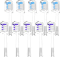 10 Pcs Replacement Toothbrush HeadsCompatible for Laifen Wave Electric Transparent(5blue 5violet)