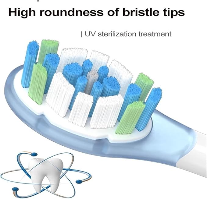 Replacement Brush Heads Compatible for XIAOMI MIJIA Pro MES610/MES609 Sonic Electric Toothbrush Bristle with Caps Sealed Pack(4 White)