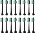 Replacement Toothbrush HeadsCompatible for Lenovo B002DC/B009DC/B001/B004/B005/B006Soft Deep Cleaning Whitening8-16pcs(16pcs Black)