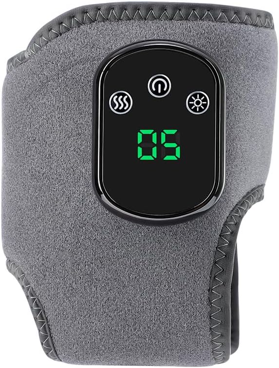 Portable Foot and Ankle Massager with Heat – 3-Speed Vibration &amp 5-Temperature Settings Wireless for Pain Relief Swelling Plantar Fasciitis Travel &amp Home Use (2)