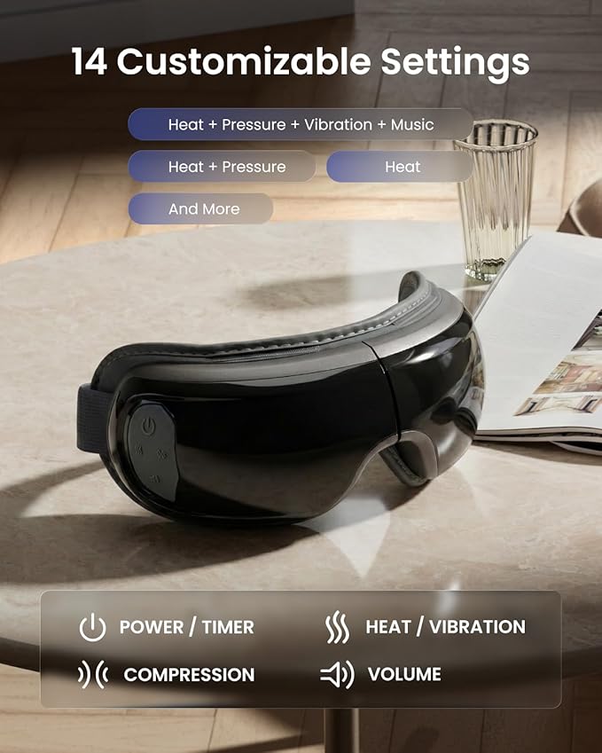 RENPHO Eyeris 3 Eye Massager with Heat and Cooling Voice Control FSA Eligible HSA Mothers Day Birthday Gifts for Women Men Him Her Migraine Relief Eye Mask for Migraines Eye Care Reduce Dry Eyes
