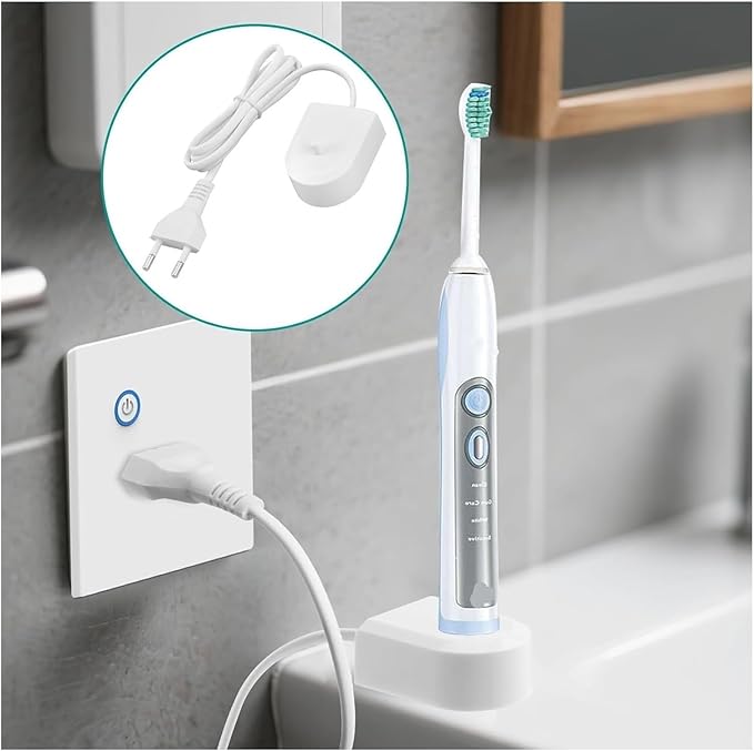 Charger Base Compatible for Philips Sonicare Electric Toothbrush HX3000 HX6000 HX8000 HX9000 Series Waterproof Power Cord(1 PCS US)