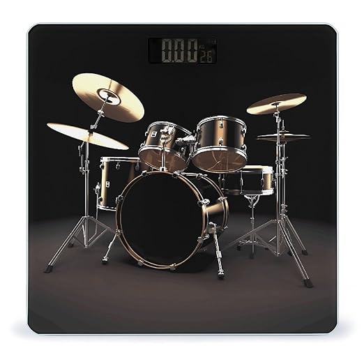 Cool Drum Set Scale for Body Weight Digital Bathroom Scale Precision Smart Weighing Scales with Clear LED Display Accurate High Precision Scales Weighing Machine