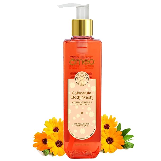 PRZX Calendula Body Wash Shower Gel 200 ml – Gentle Everyday Cleanser with Calendula Extract &amp Moisturizing Glycerin – Refreshing Paraben-Free Formula
