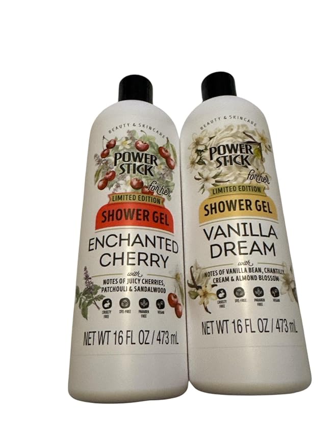 Lot Of 2 New Power Stick ENCHANTED CHERRYSHOWER GRL VANILLA DREAM 16FL OZ