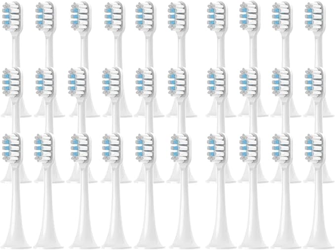 4/8/12/16 Pack Replacement Brush HeadsCompatible for T301 Sonic - Soft Bristles Vacuum Sealed Protection(T301White Blue-30pcs)