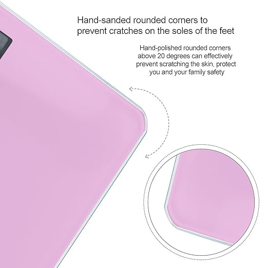 Automatic Switch Digital Bathroom Weighing Scale Smart Scale for Body Weight Pink