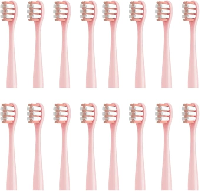 4/8/16Pcs Replacement Toothbrush HeadCompatible for Nandme NX7000 Sonic Electric Soft Bristle Tooth Brush(16PINK Clean Type)