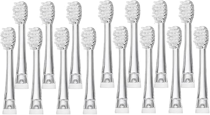 10/15Pcs SG-831 Soft Bristle Replaceable Brush HeadsCompatible for SG977/EK6/EK7/SG513 Toothbrush Head(15 PCS)
