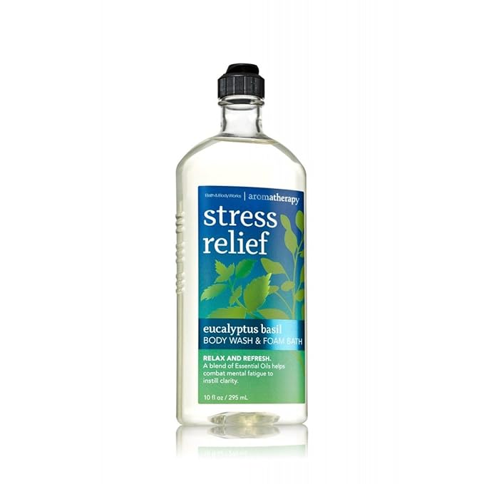 Bath &amp Body Works Aromatherapy Stress Relief Eucalyptus Basil Body Wash 10 Oz.