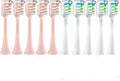10PCS Replacement Brush Heads Compatible for SOOCAS X3/X3U/X5 Toothbrush Soft Suitable Vacuum Bristle Nozzles(5Pink 5White)
