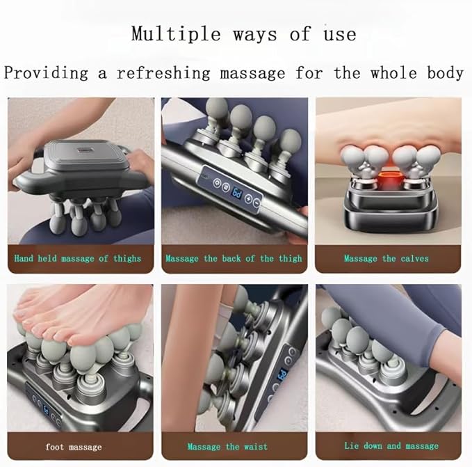 16 Head Massage Gun Deep Tissue 16 Head Massager 9 Modes 9 Levels Back Massager for Pain Relief Deep TissueMassager for Neck Head Shoulders Legs Foot Body Muscle Massager Pain Relief