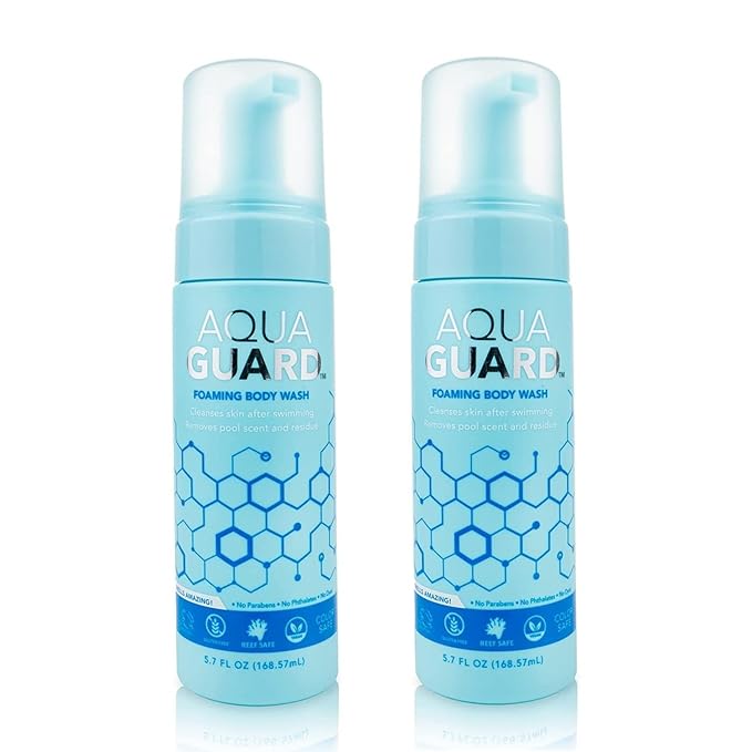 AQUA GUARD After-Swim Foaming Body Wash | Leaves Skin Soft and Smooth + Neutralizes Chlorine Scent and Residue (2-Pack)