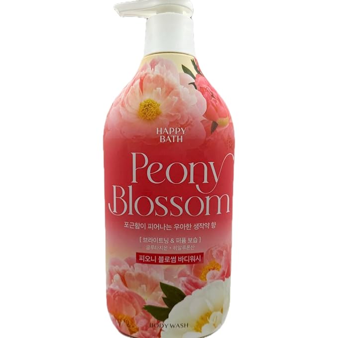 HAPPY BATH Peony Blossom Body Wash Korean Beauty 31.74 oz Floral Scented