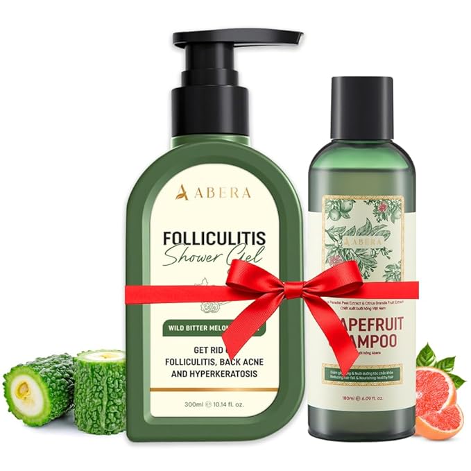 ABERA Folliculitis Body Wash and Grapefruit Hair Regrowth Shampoo