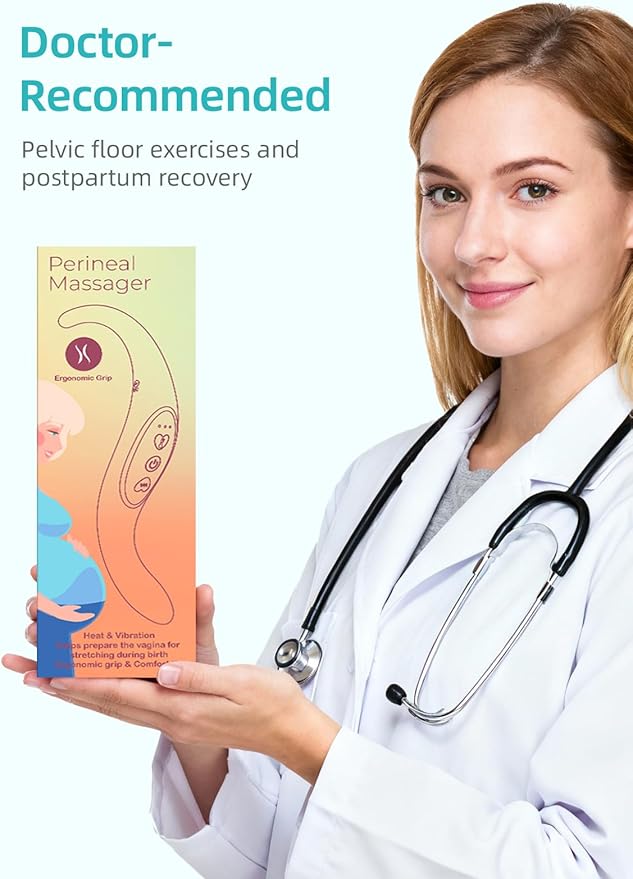 Female Personal Massager - Women Private Care Toolwith 10 Vibration and 3 HeatingRose Vibrating can Relax Pelvic Floor Muscles and Awaken Internal Tissue VitalityPrenatal and Postpartum Essentials