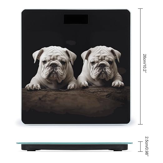 Little White Bulldog Smart Scale for Body Weight Accurate Bathroom Scale with LED Display Digital Weight Scales Weighing Machine High Precision Scales for Bath Home