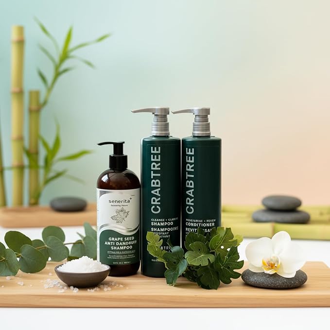 Crab tree Body Lotion 443ml Shower Gel 443ml with FREE Senerita Grape Seed  Sage Shampoo 400ml 3 Piece Set Bundle.