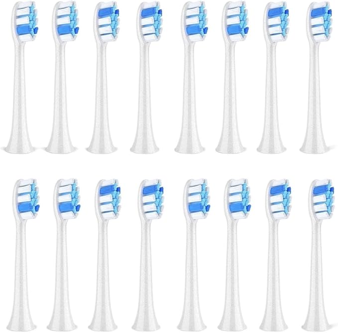 Compatible for P11 T9 P80 Electric Toothbrush Heads Compatible with Toothbrush4/8/16pcs(16WHITE)