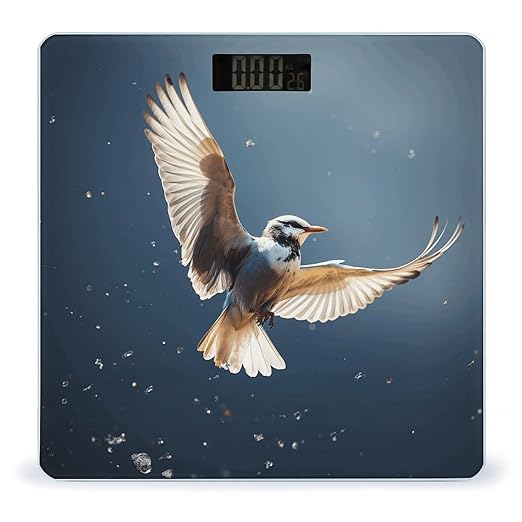 Bird Migration Bathroom Scale for Body Weight Bathroom Weighing Scale with Backlit LCD Display Highly Accurate Measures Weight Up to 180kg