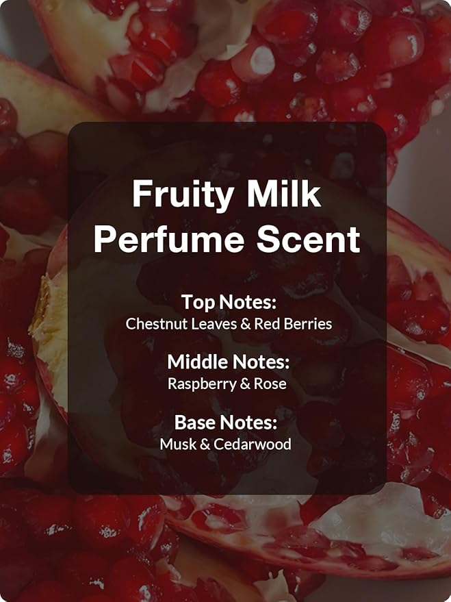Kustie Pomegranate Body Wash – Jam Texture Exfoliating Shower Gel with Real Strawberry Seeds &amp Niacinamide Moisturizing Cleanser for Dry &amp Sensitive Skin Long-Lasting Fruity-Floral Scent 19