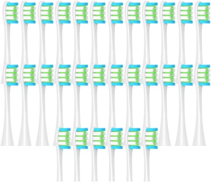 30/50PCS Vacuum Brush Compatible for Oclean X PRO/ Z1/ F1/ One/Air 2 /SE Replacement Head Toothbrush Nozzles Soft Bristle(50White)