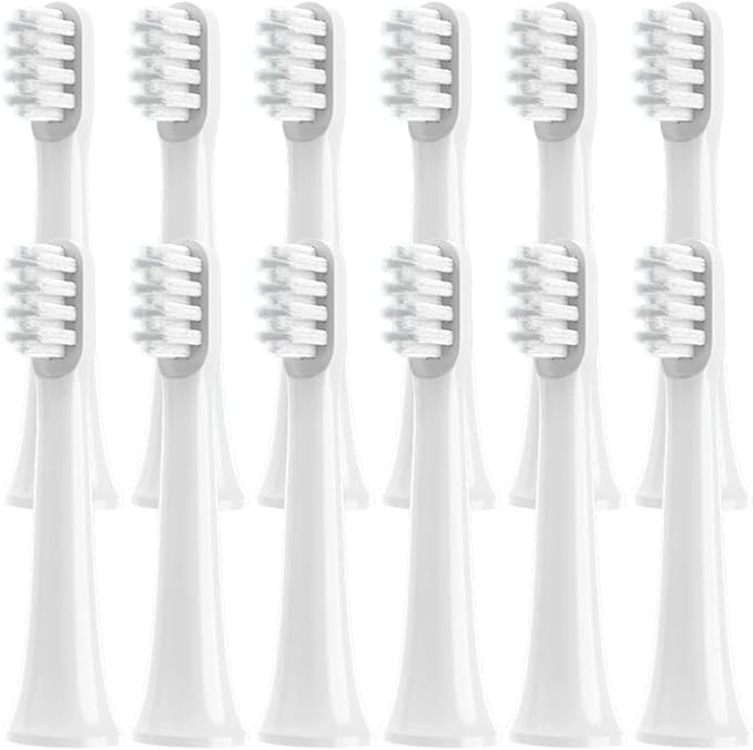4/8/12/16PCS for T100 Replacement Toothbrush Heads Electric Vacuum Soft Bristle Brush(White-12pcs)