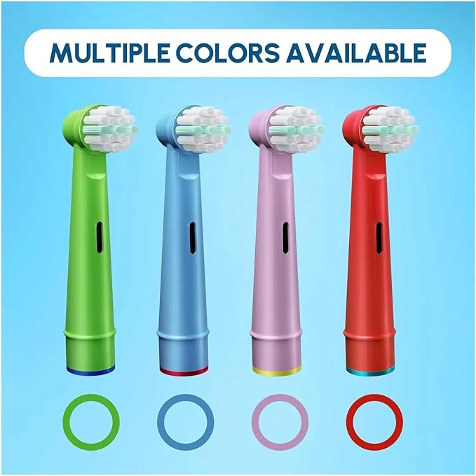 Electric Toothbrush Replacement Heads Compatible for Oral-BD100 D25 D30 D32 4739 3709 3744 Basic Cleaning Soft Bristles(16 pcs)