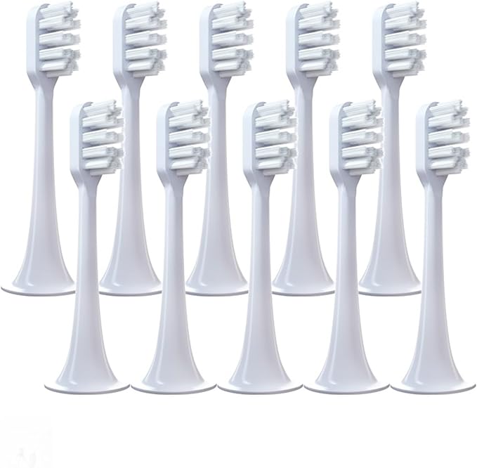 Compatible for T300 T500 T700 Toothbrush Nozzles(10PCS Blue-Standard)