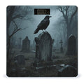 Black Crow on Tombstone Weight Scale Large Digital Bathroom Scales with Bright LED Display Non Slip Digital Scale and Step On Fashion Weighing Machine for Body