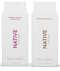 Bundle | Native Body Wash 2-Pack: Cherry &amp Vanilla Macaron + Coconut &amp Vanilla (18 fl oz each)