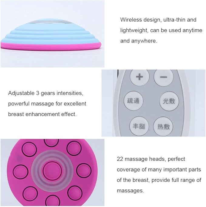 Wireless Electric Breast Massager Breast Enhancement Breast Massager Breast Lump Dredging Chest Enlargement Anti Sagging Breast Massage Machine