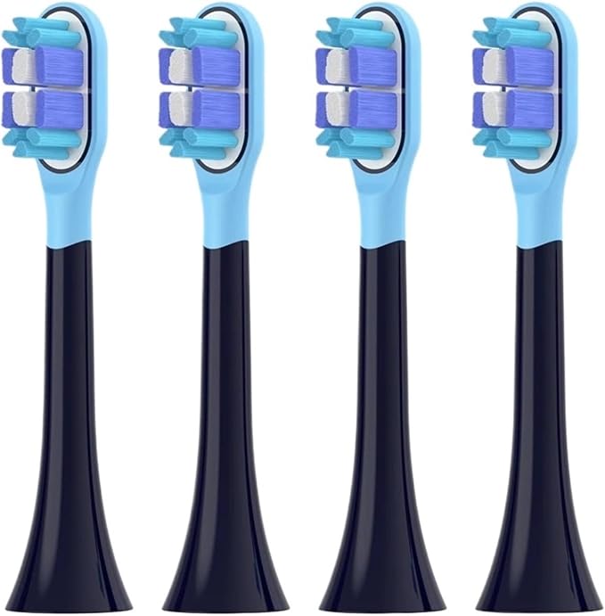 Replacement Toothbrush Heads for Xiaom Mijia T301/T302/T501C Electric(4 pcs BJ Black)