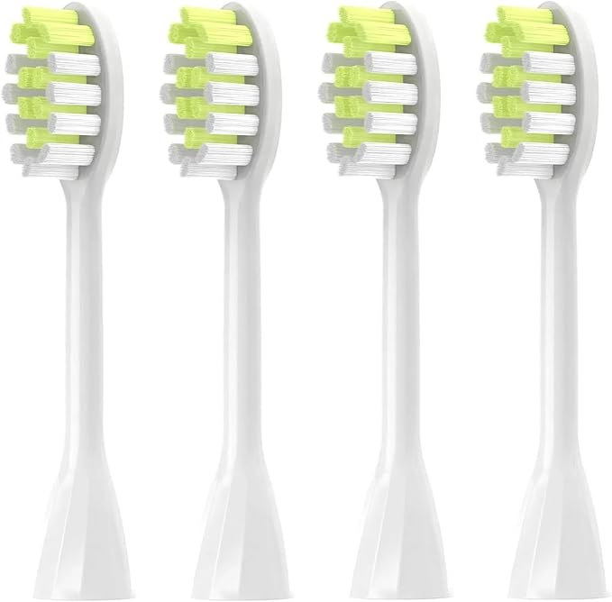 Compatible for 4Pack Replacement Toothbrush Heads Compatible with Ph One Soni Care Electric Head HY1100 HY1200 BH1022(White)
