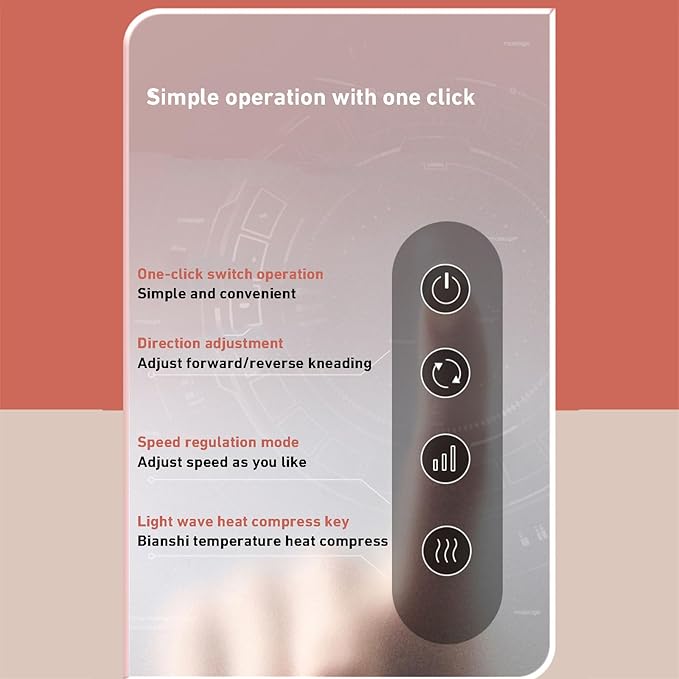 Electric Abdominal Massager Bianstone Automatic Abdominal Massager with 15mm Massage Head Adjustable 3 Levels Intensity and 5 Modes for Abdominal Back Neck and Legs