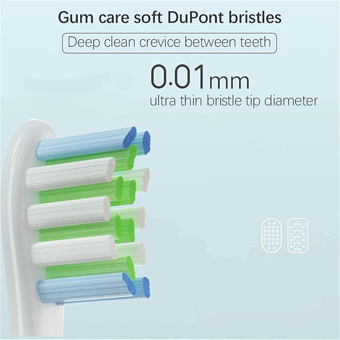 Replacement Brush Heads for X /F1/Z1/One/ Air2 Sonic Electric Toothbrush Nozzles Soft Bristle(9 HOC)