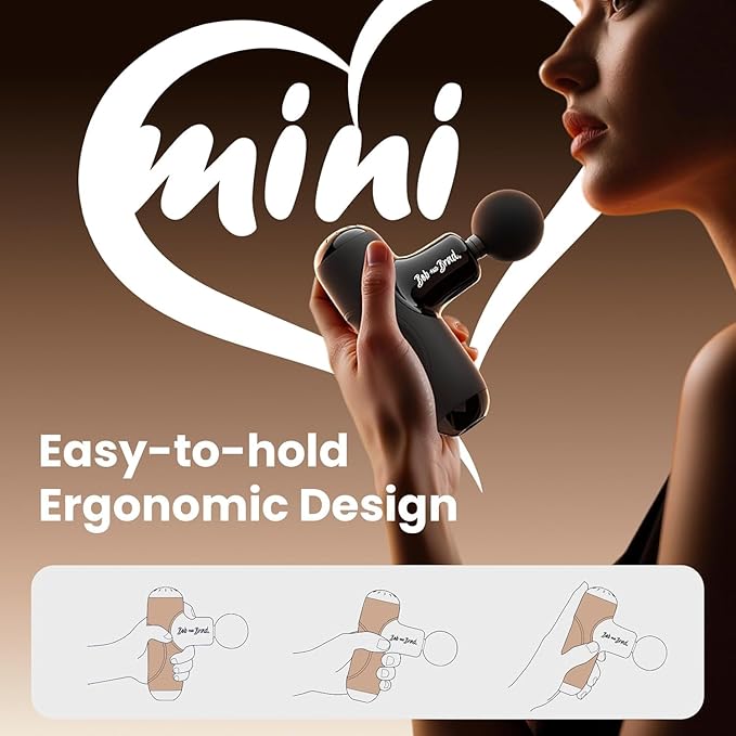 BOB AND BRAD Q2 Pro Mini Massage Gun with Heat and Cold Pocket-Sized Deep Tissue Massager HSA Portable Percussion Muscle Massager Gun Ultra Small &amp Quiet Muscle Massager FSA Eligible