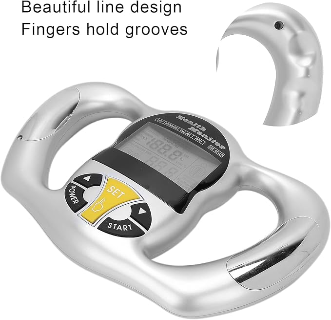 Handheld Body Fat Measuring Instrument BMI Meter Body Fat Tester Body Composition Smart Scale Analyzer Tracks Heart Health Vascular Age BMI Fat Muscle &amp Bone Mass Water