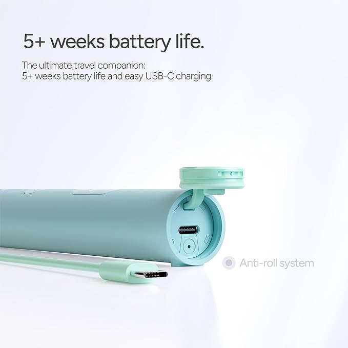 ORDO Lite Sonic Toothbrush Electric Toothbrushes with 35000 Pulses Per Min Dual Modes Over 5 Weeks Battery Smart Timer Waterproof USB C Sage