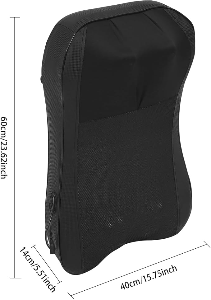 Electric Back Massager with Heat Function Deep Tissue Neck Shoulder Back Shoulders Legs for Home Office Sofa Use 3 Intensity Levels
