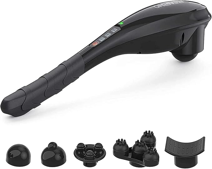 RENPHO Rechargeable Handheld Back Massager Cordless Electric Neck Massage Tool for Shoulder Foot Leg Calf Birthday Gifts for Women and Men