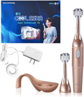 Korean Dual-Action Toothbrush Set - Premium Soft Bristle 3 Head Gold Handle for Deep Cleaning Teeth &amp Gums